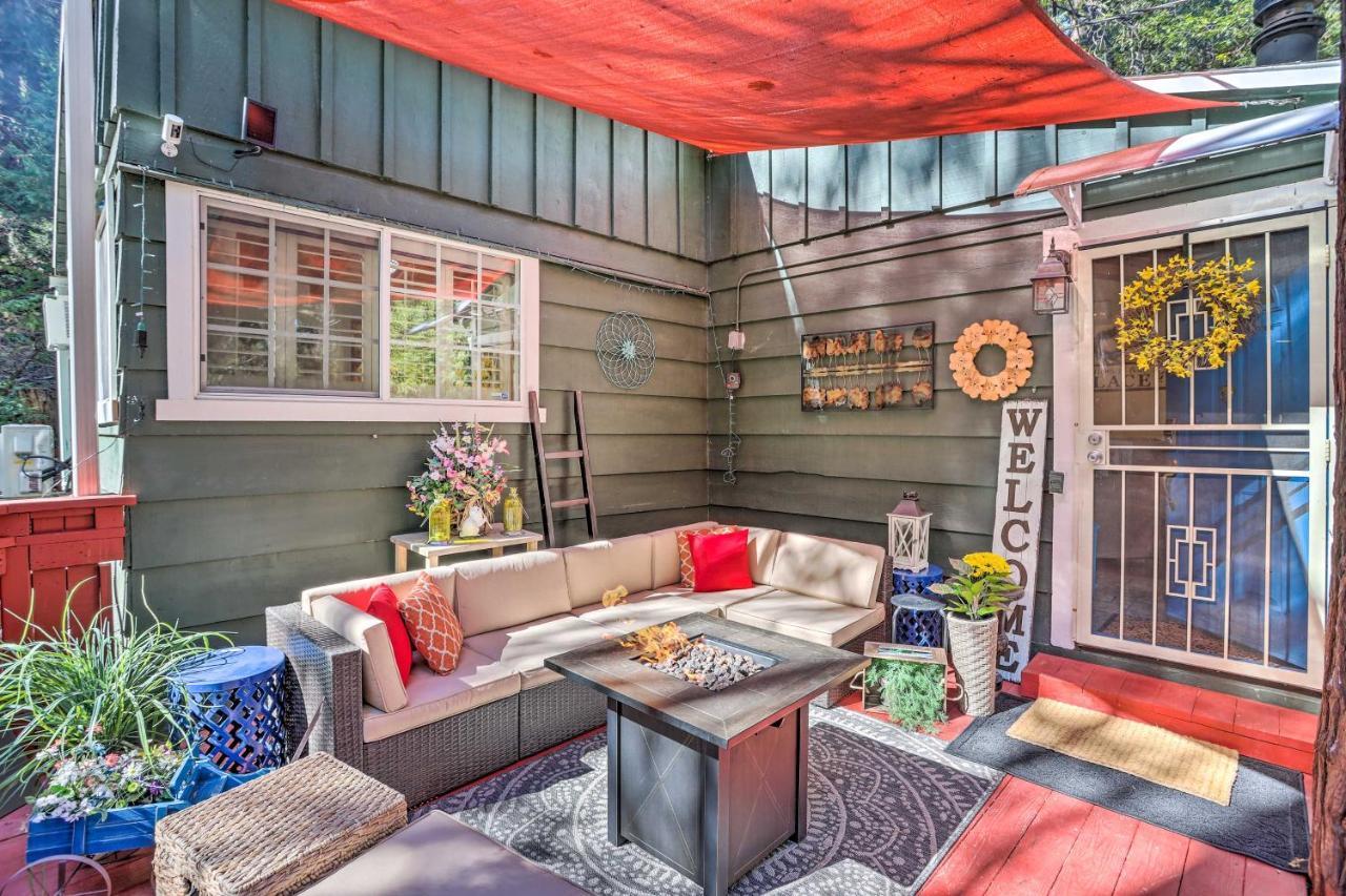Boho Crestline Cabin, 1 Mile To Lake Gregory! Exterior photo